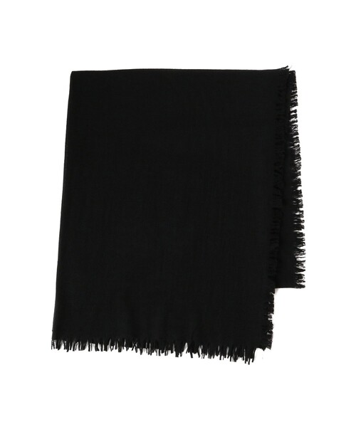 ASAUCE MELER(アソースメレ)の「ASAUCE MELER / ファイン ラム エアリーソリッド ウールストール(ストール/ショール・レディース・ライトグレー/ブラック・ONE SIZE)」の7枚目の写真