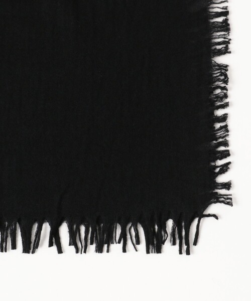 ASAUCE MELER(アソースメレ)の「ASAUCE MELER / ファイン ラム エアリーソリッド ウールストール(ストール/ショール・レディース・ライトグレー/ブラック・ONE SIZE)」の8枚目の写真