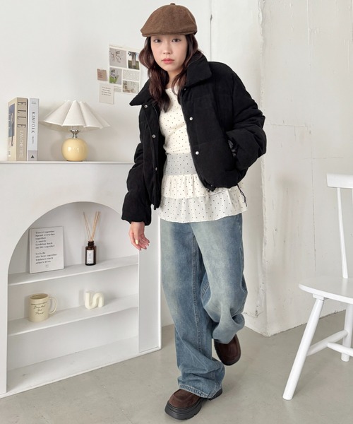 SallyScottサリースコット☆コーデュロイ生地ダウンコート♪ SallyScottサリースコット☆コーデュロイ生地ダウンコート♪