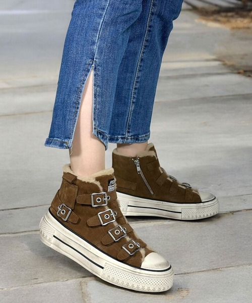 ASH(アッシュ)の「ASH/アッシュ【RAINBOW FUR】厚底ファーハイカットスニーカー(スニーカー・レディース・ホワイト/ブラウン・38/37/36/39)」の8枚目の写真