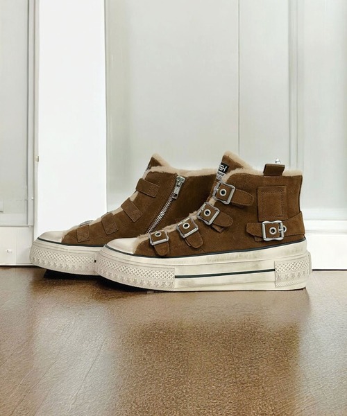 ASH(アッシュ)の「ASH/アッシュ【RAINBOW FUR】厚底ファーハイカットスニーカー(スニーカー・レディース・ホワイト/ブラウン・38/37/36/39)」の7枚目の写真