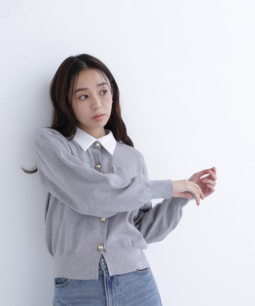 ◇ 【Oggi掲載】2wayカラーニットジャケット（カーディガン/ボレロ