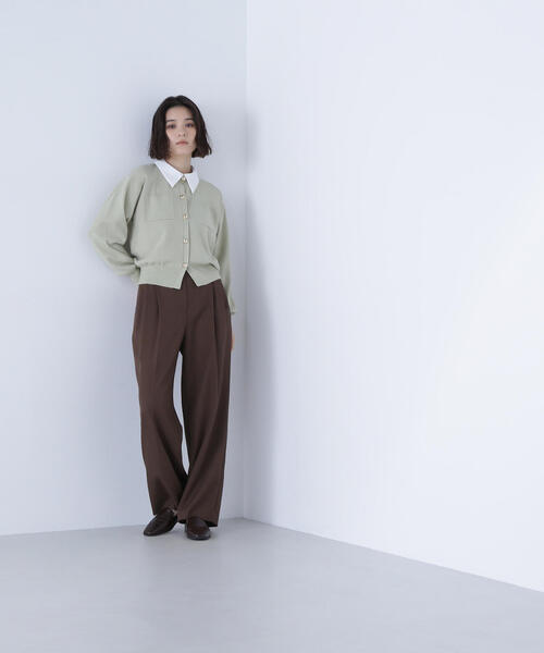 NATURAL BEAUTY BASIC(ナチュラルビューティーベーシック)の「◇ 【Oggi掲載】2wayカラーニットジャケット(カーディガン/ボレロ・レディース・ネイビー/ライトグリーン/キャメル/オフホワイト/グレー・FREE)」の18枚目の写真