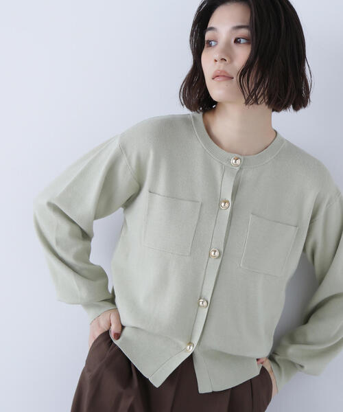 NATURAL BEAUTY BASIC(ナチュラルビューティーベーシック)の「◇ 【Oggi掲載】2wayカラーニットジャケット(カーディガン/ボレロ・レディース・ネイビー/ライトグリーン/キャメル/オフホワイト/グレー・FREE)」の16枚目の写真