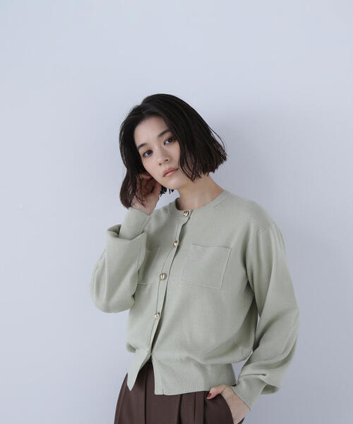 NATURAL BEAUTY BASIC(ナチュラルビューティーベーシック)の「◇ 【Oggi掲載】2wayカラーニットジャケット(カーディガン/ボレロ・レディース・ネイビー/ライトグリーン/キャメル/オフホワイト/グレー・FREE)」の14枚目の写真