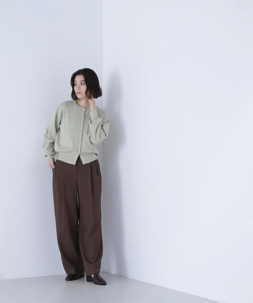 NATURAL BEAUTY BASIC(ナチュラルビューティーベーシック)の「◇ 【Oggi掲載】2wayカラーニットジャケット(カーディガン/ボレロ・レディース・ネイビー/ライトグリーン/キャメル/オフホワイト/グレー・FREE)」の13枚目の写真