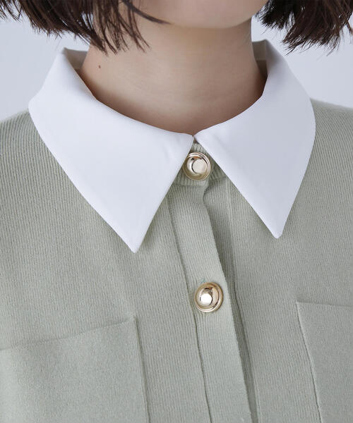 NATURAL BEAUTY BASIC(ナチュラルビューティーベーシック)の「◇ 【Oggi掲載】2wayカラーニットジャケット(カーディガン/ボレロ・レディース・ネイビー/ライトグリーン/キャメル/オフホワイト/グレー・FREE)」の10枚目の写真