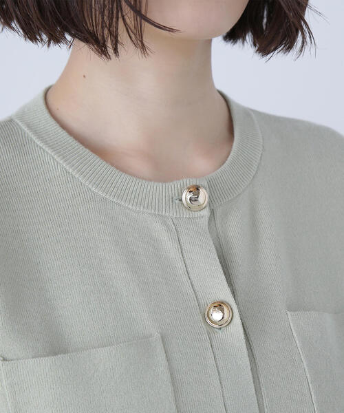 NATURAL BEAUTY BASIC(ナチュラルビューティーベーシック)の「◇ 【Oggi掲載】2wayカラーニットジャケット(カーディガン/ボレロ・レディース・ネイビー/ライトグリーン/キャメル/オフホワイト/グレー・FREE)」の9枚目の写真