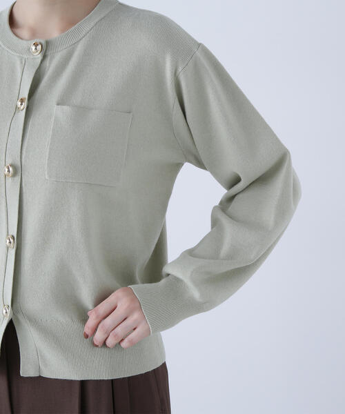 NATURAL BEAUTY BASIC(ナチュラルビューティーベーシック)の「◇ 【Oggi掲載】2wayカラーニットジャケット(カーディガン/ボレロ・レディース・ネイビー/ライトグリーン/キャメル/オフホワイト/グレー・FREE)」の7枚目の写真