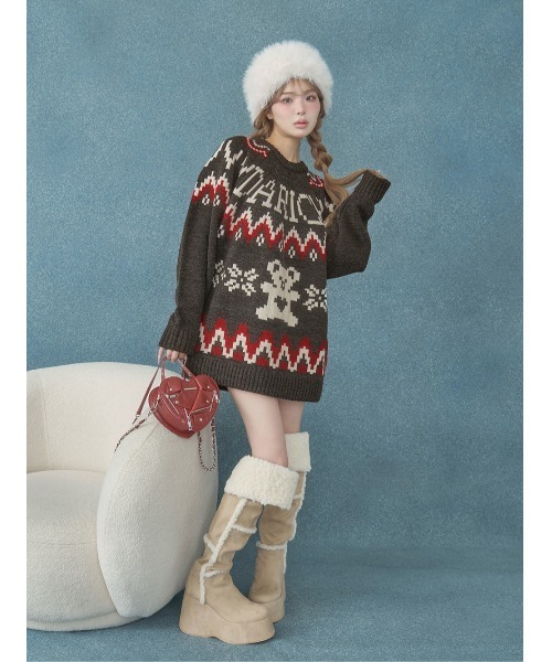 ノルディックベアニットプルオーバー（ニット/セーター）｜Darich