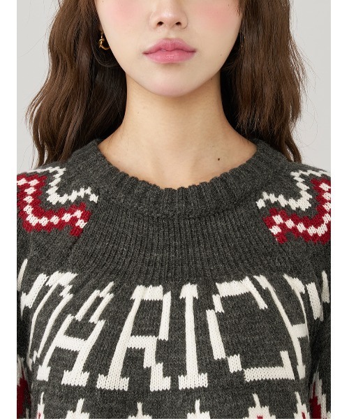 Darich（ダーリッチ）の「ノルディックベアニットプルオーバー（ニット/セーター・レディース・ネイビー/ベージュ/チャコールグレー・FREE）」の14枚目の写真