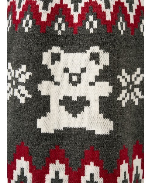 Darich（ダーリッチ）の「ノルディックベアニットプルオーバー（ニット/セーター・レディース・ネイビー/ベージュ/チャコールグレー・FREE）」の17枚目の写真