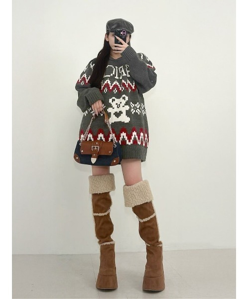 ノルディックベアニットプルオーバー（ニット/セーター）｜Darich