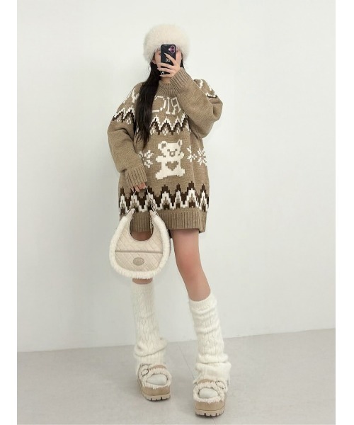 ノルディックベアニットプルオーバー（ニット/セーター）｜Darich