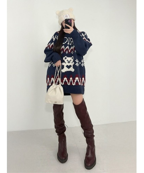 ノルディックベアニットプルオーバー（ニット/セーター）｜Darich