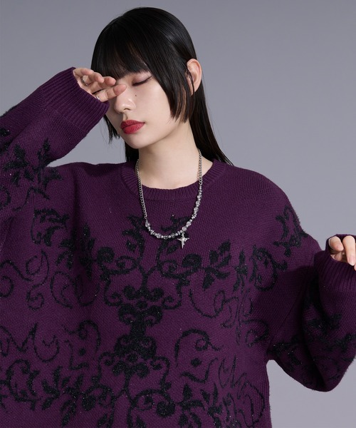 セール】ダマスクガララメニット（ニット/セーター）｜Ellno Loset