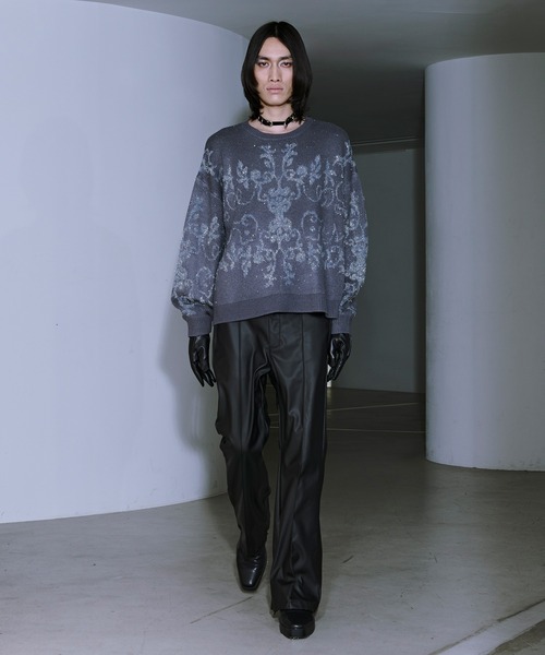 Ellno Loset（エルノロゼット）の「ダマスクガララメニット（ニット/セーター・メンズ・ブルーグレー/グレー/ブラック/パープル・LARGE/MEDIUM/SMALL）」の19枚目の写真