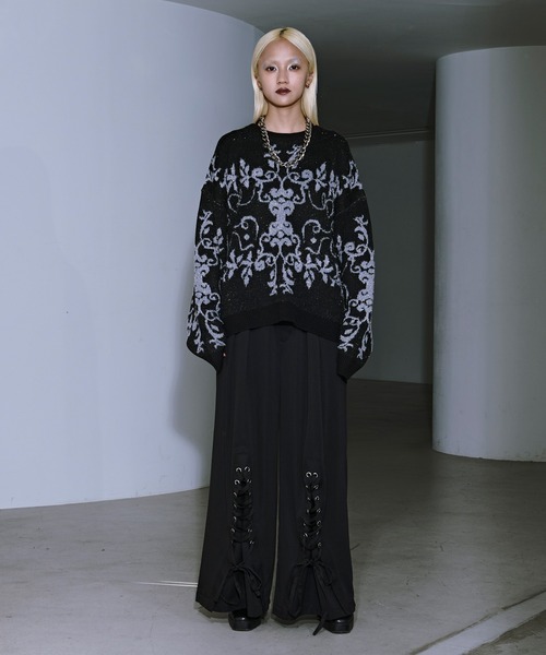 Ellno Loset（エルノロゼット）の「ダマスクガララメニット（ニット/セーター・メンズ・ブルーグレー/グレー/ブラック/パープル・LARGE/MEDIUM/SMALL）」の21枚目の写真