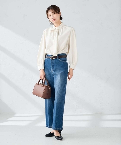 a.v.v（アーヴェヴェ）の「【雑誌InRed(宝島社)11月号掲載】ストレッチデニムワイドパンツ（デニムパンツ・レディース・ブルー/ネイビー・36/38/40/34/42）」の15枚目の写真