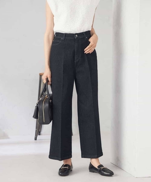 a.v.v（アーヴェヴェ）の「【雑誌InRed(宝島社)11月号掲載】ストレッチデニムワイドパンツ（デニムパンツ・レディース・ブルー/ネイビー・36/38/40/34/42）」の19枚目の写真