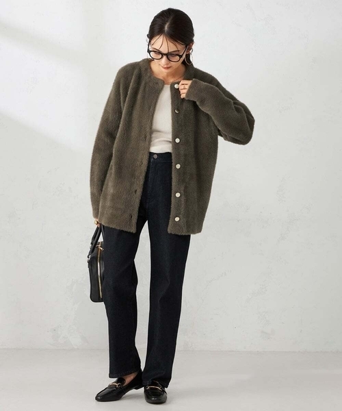 a.v.v（アーヴェヴェ）の「【雑誌InRed(宝島社)11月号掲載】ストレッチデニムワイドパンツ（デニムパンツ・レディース・ブルー/ネイビー・36/38/40/34/42）」の16枚目の写真