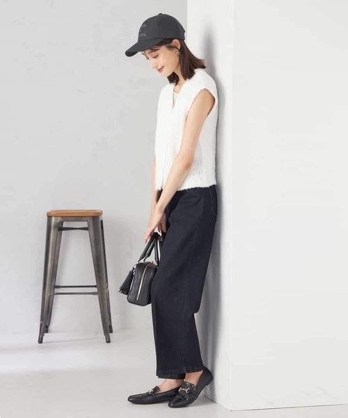 a.v.v（アーヴェヴェ）の「【雑誌InRed(宝島社)11月号掲載】ストレッチデニムワイドパンツ（デニムパンツ・レディース・ブルー/ネイビー・36/38/40/34/42）」の20枚目の写真