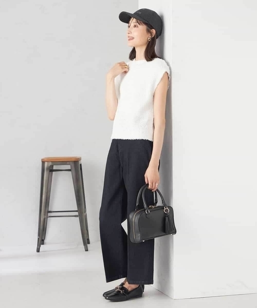 a.v.v（アーヴェヴェ）の「【雑誌InRed(宝島社)11月号掲載】ストレッチデニムワイドパンツ（デニムパンツ・レディース・ブルー/ネイビー・36/38/40/34/42）」の21枚目の写真