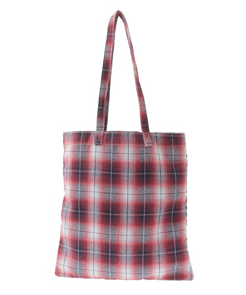 SPALDING（スポルディング）の「SPALDING別注 ネルチェックバッグ（トートバッグ・レディース・ブラック/レッド・FREE）」の10枚目の写真