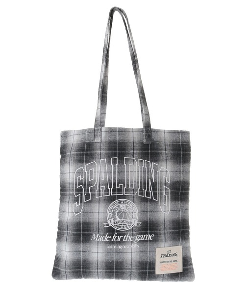 SPALDING（スポルディング）の「SPALDING別注 ネルチェックバッグ（トートバッグ・レディース・ブラック/レッド・FREE）」の6枚目の写真