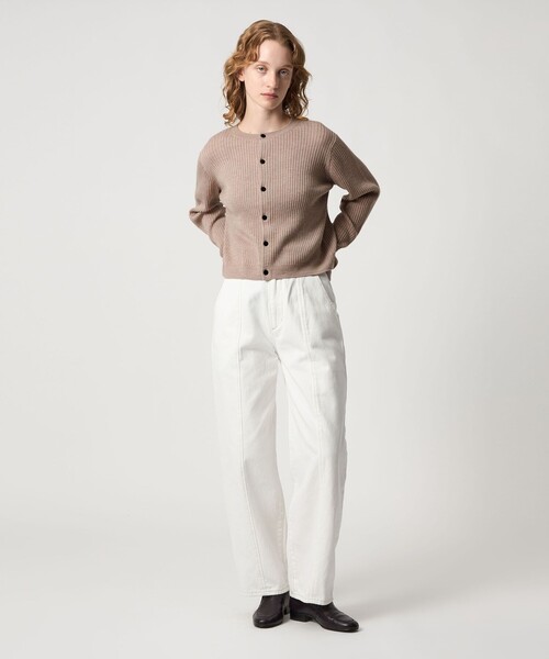 Steven Alan（スティーブンアラン）の「＜Steven Alan＞ウール リブ カーディガン（カーディガン/ボレロ・レディース・ブラック/ベージュ/イエロー・FREE）」の8枚目の写真