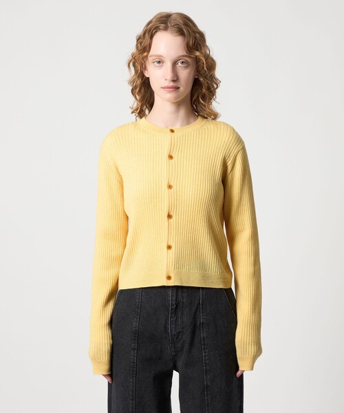 Steven Alan（スティーブンアラン）の「＜Steven Alan＞ウール リブ カーディガン（カーディガン/ボレロ・レディース・ブラック/ベージュ/イエロー・FREE）」の9枚目の写真