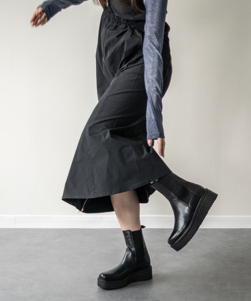 VAGABOND(ヴァガボンド)の「【VAGABOND】厚底サイドゴアショートブーツ(E53009)(ブーツ・レディース・ブラック・35/36/37/38/39)」の5枚目の写真