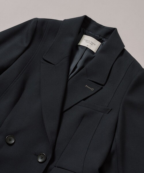PUBLIC TOKYO(パブリックトウキョウ)の「ダブルベンツテーラードジャケット(テーラードジャケット・レディース・マルチ/ネイビー/ブラウン・1/2)」の12枚目の写真