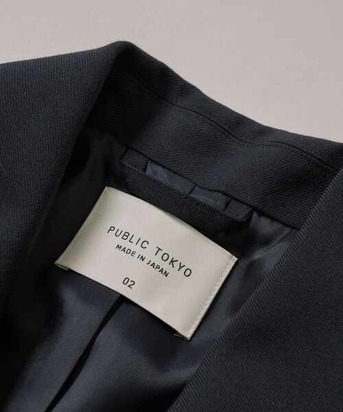 PUBLIC TOKYO(パブリックトウキョウ)の「ダブルベンツテーラードジャケット(テーラードジャケット・レディース・マルチ/ネイビー/ブラウン・1/2)」の14枚目の写真