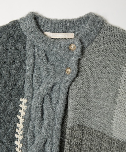 leinwande（ラインヴァンド）の「Intarsia Cable Cardigan