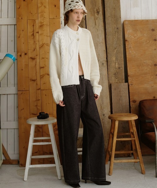 Intarsia Cable Cardigan（カーディガン/ボレロ）｜leinwande（ライン