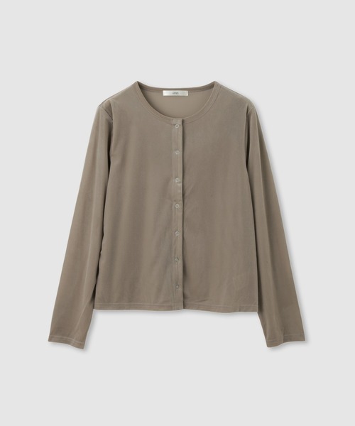 Mac-House（マックハウス）の「Idnes ベロアカーデ（カーディガン/ボレロ・レディース・ボルドー/ブラウン/ベージュ・M）」の15枚目の写真