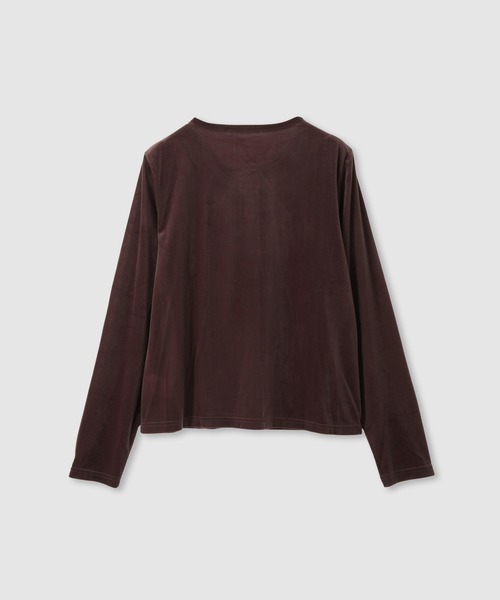 Mac-House（マックハウス）の「Idnes ベロアカーデ（カーディガン/ボレロ・レディース・ボルドー/ブラウン/ベージュ・M）」の17枚目の写真