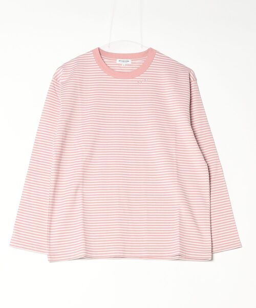 McGREGOR（マックレガー）の「ボーダー＆無地 長袖Ｔシャツ（Tシャツ/カットソー・レディース・ネイビー/アイボリー/ダークオリーブ/レッド/ロイヤルブルー/ブルー/スモークピンク・M/L）」の7枚目の写真
