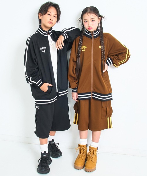 ANAP GiRL(アナップガール)の「ANAP R+S ジャージ ハーフパンツ【ユニセックス】(その他パンツ・キッズ・ブラック/ブラウン・S/XS/M)」の4枚目の写真