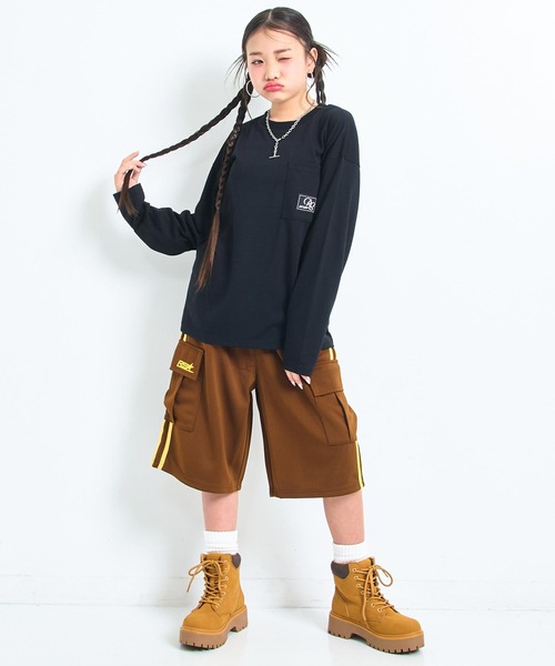 ANAP GiRL(アナップガール)の「ANAP R+S ジャージ ハーフパンツ【ユニセックス】(その他パンツ・キッズ・ブラック/ブラウン・S/XS/M)」の20枚目の写真