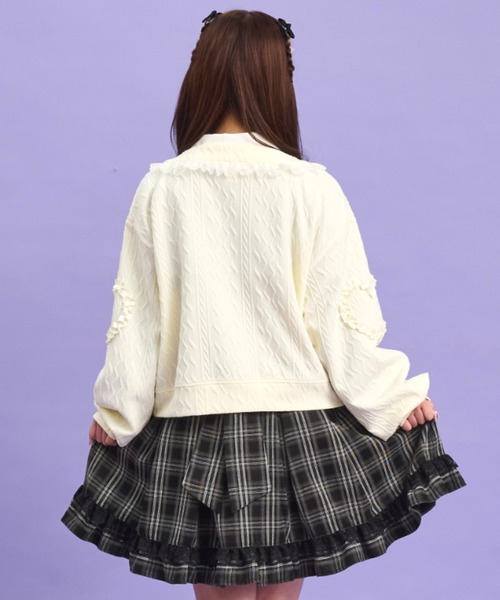 Secret Honey(シークレットハニー)の「ネコファーポケットカーディガン(カーディガン/ボレロ・レディース・オフホワイト/ブラック/ワインレッド・FREE)」の5枚目の写真