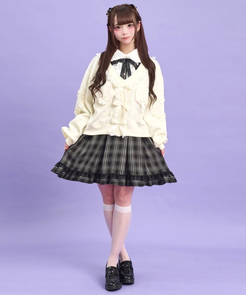 Secret Honey(シークレットハニー)の「ネコファーポケットカーディガン(カーディガン/ボレロ・レディース・オフホワイト/ブラック/ワインレッド・FREE)」の4枚目の写真