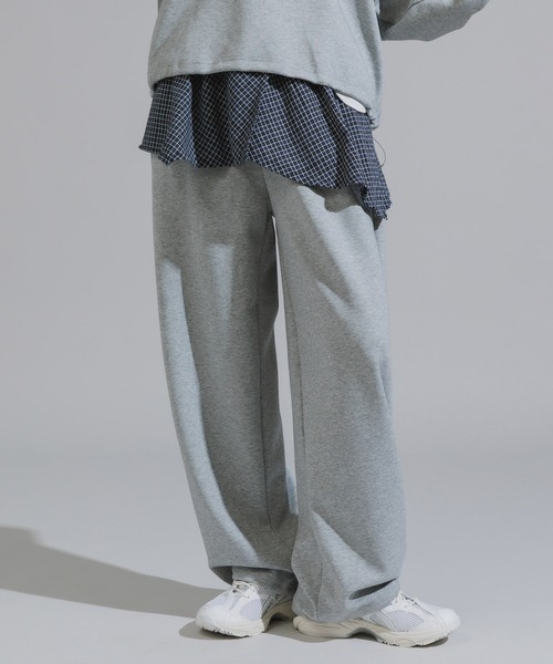 Chick（チック）の「Checkered Shirt Fabric Docking Jersey Set / チェックシャツ生地ドッキング ジャージーセットアップ（セットアップ・レディース・ネイビー/グレー・FREE）」の17枚目の写真