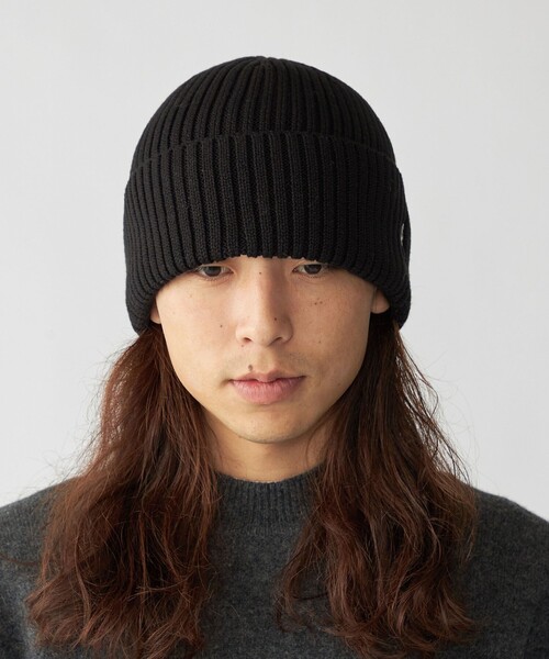SHIPS（シップス）の「【WEB限定】SHIPS: オーバーフィット ワンポイント エンブロイダリー ワッチキャップ ニット帽（ニットキャップ/ビーニー・メンズ・キャメル/ネイビー/チャコールグレー/ブラック・ONE SIZE）」の7枚目の写真