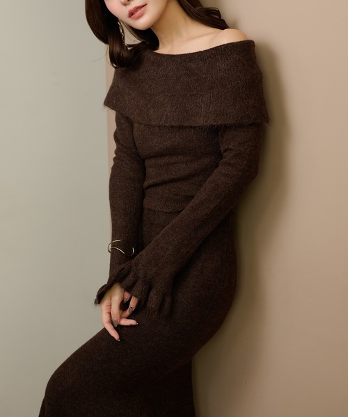 LAULEN(ローレン)の「frill mermaid knit set up /フリルマーメイドニットセットアップ(セットアップ・レディース・チャコールグレー/ブラック/ブラウン/テラコッタ/ベージュ・FREE)」の20枚目の写真