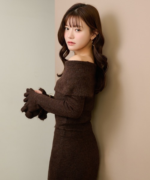 LAULEN(ローレン)の「frill mermaid knit set up /フリルマーメイドニットセットアップ(セットアップ・レディース・チャコールグレー/ブラック/ブラウン/テラコッタ/ベージュ・FREE)」の21枚目の写真