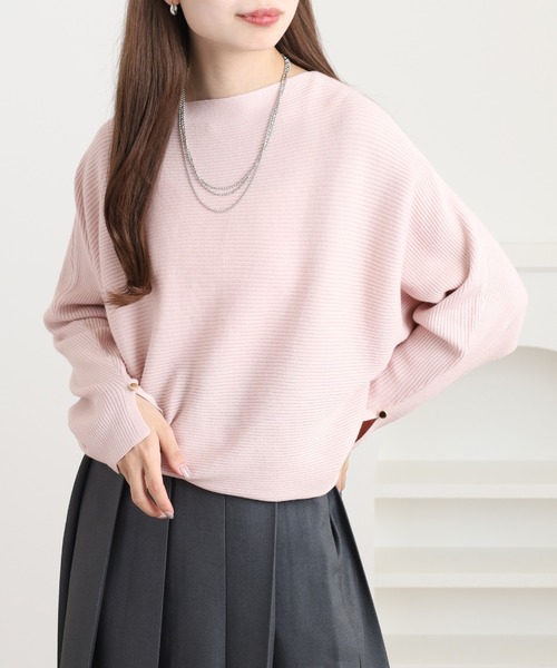 セール】袖スリット ドルマンスリーブ ニットプルオーバー（ニット