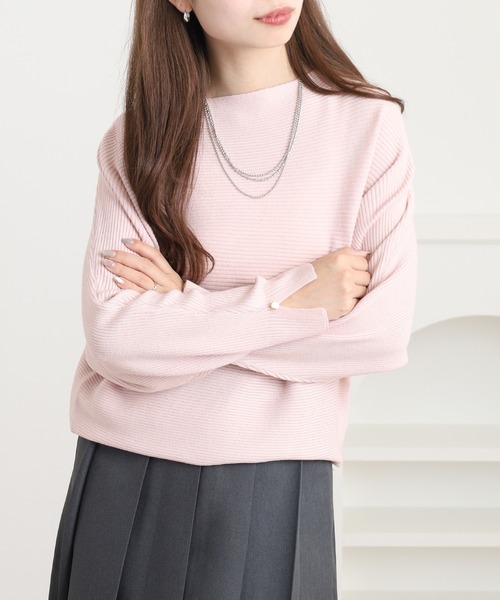 セール】袖スリット ドルマンスリーブ ニットプルオーバー（ニット