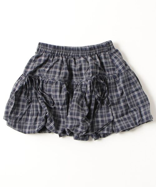.KOM（ドットコム）の「A'GEM/9 × .kom 『.KOM/ドットケーオーエム』Ribbon Gather Check Mini Skirt／リボンギャザー チェックミニスカート（スカート・レディース・ブラウン/ブラック/ブルー・FREE）」の16枚目の写真